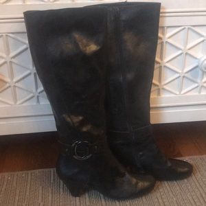 Aerosoles Dynamo Black Knee High Boots-Wide Calf